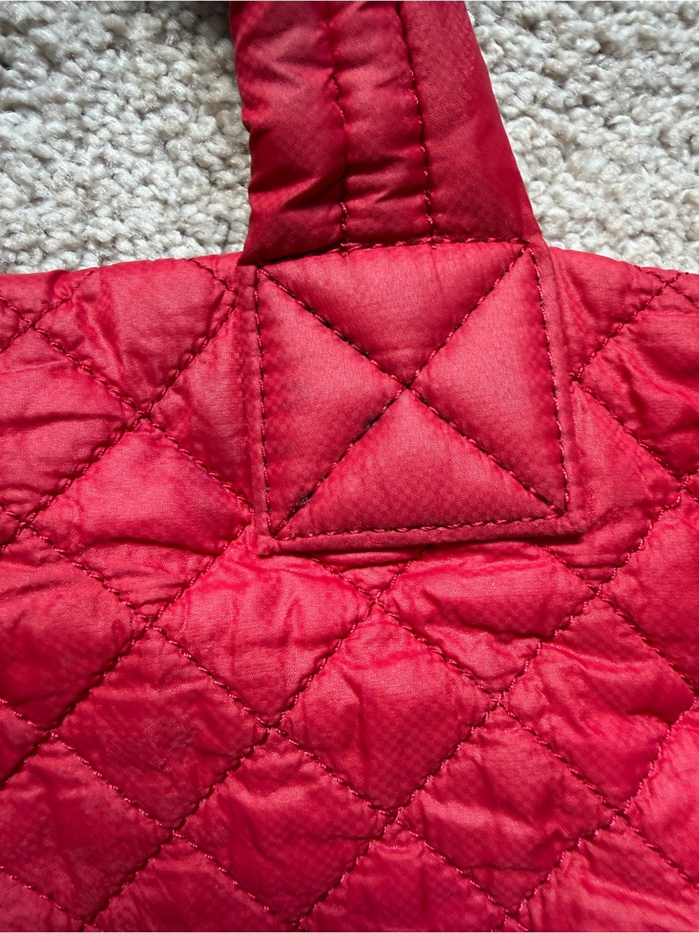 MZ Wallace Red Quilted Tote Bag - Spacious Everyday Carry - Picture 10 of 11
